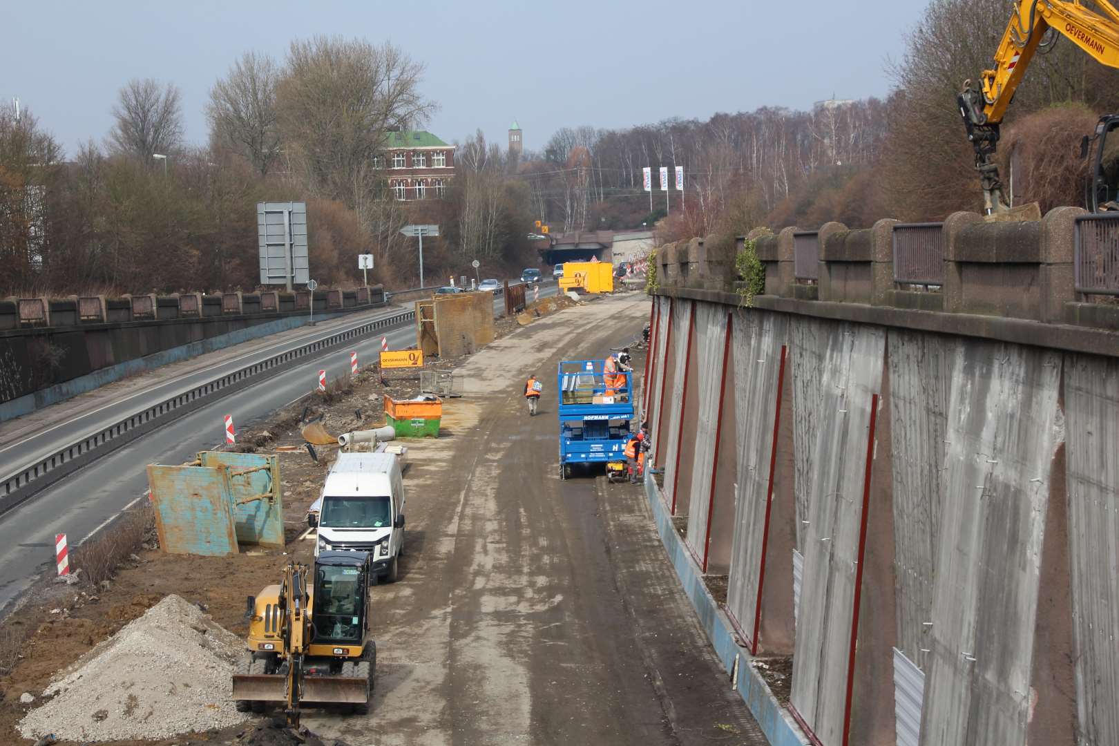 Schallschutzmaßnahmen an einer Bundesstraße